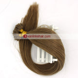 16-22Inches 50s 1g/s Pre Bonded Nail U Tip Remy Human Hair Extensions Straight Light Brown(12#) - VANLINKE HUMAN HAIR EXTENSIONS