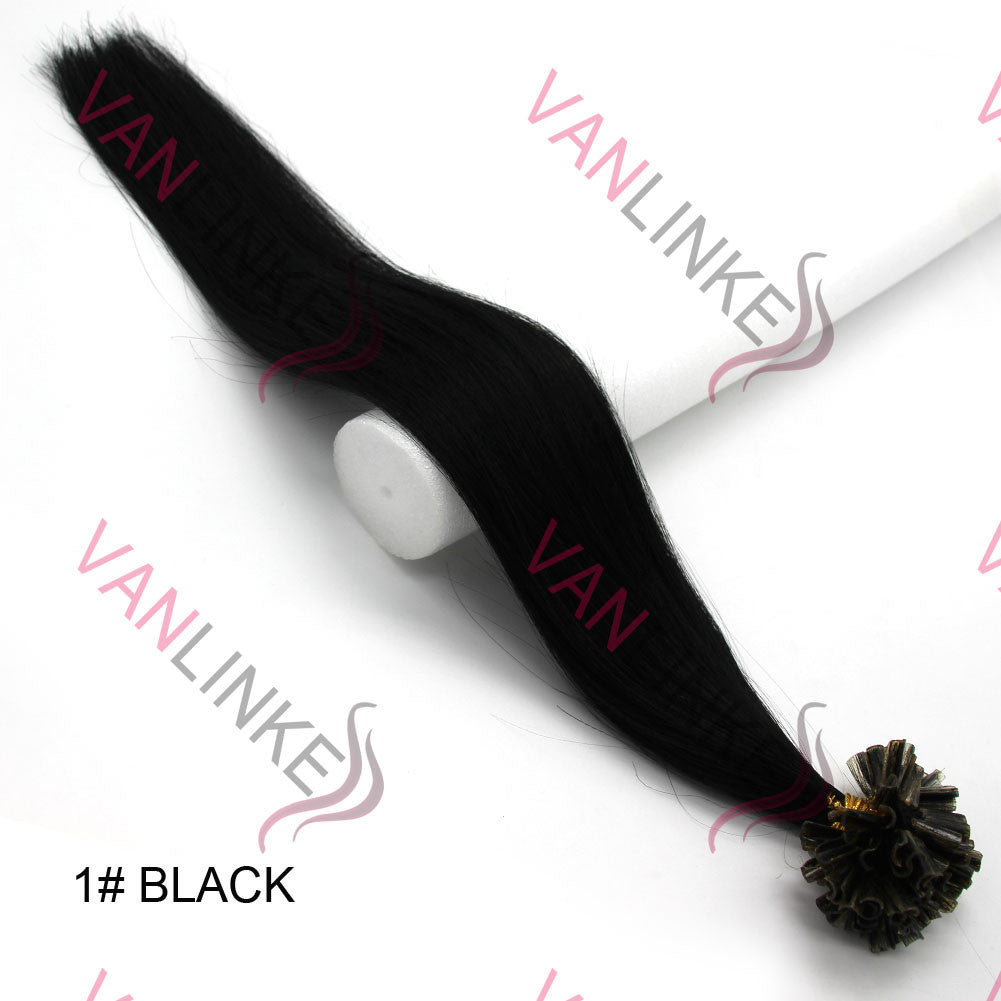 16-26Inches 100s Pre Bonded Nail U Tip Remy Human Hair  display picture 3