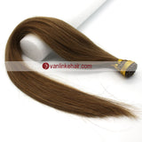 16-20Inches 100s Keratin Stick I Tip Human Hair Extensions Straight Light Brown(12#) - VANLINKE HUMAN HAIR EXTENSIONS