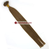 16-22Inches 50s 1g/s Pre Bonded Nail U Tip Remy Human Hair Extensions Straight Light Brown(12#) - VANLINKE HUMAN HAIR EXTENSIONS