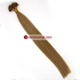 16-22Inches 50s 1g/s Pre Bonded Nail U Tip Remy Human Hair Extensions Straight Dark Blonde(27#) - VANLINKE HUMAN HAIR EXTENSIONS