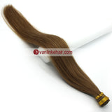 16-20Inches 100s Keratin Stick I Tip Human Hair Extensions Straight Light Brown(12#) - VANLINKE HUMAN HAIR EXTENSIONS