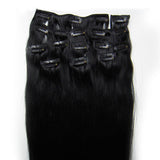 Customize 20inch 10PCS Clip-in/on Human Hair Extensions 160g/set Silky Straight