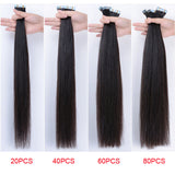 Wholesale  PU Seamless Skin Tape In Weft Human Hair Extensions Straight 20pcs