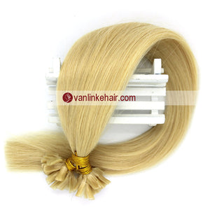 16-22Inches 50s 1g/s Pre Bonded Nail U Tip Remy Human Hair Extensions Straight Light Blonde(613#) - VANLINKE HUMAN HAIR EXTENSIONS