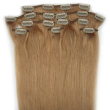 Customize 20inch 8PCS Clip-in/on Human Hair Extensions 100g/set Silky Straight