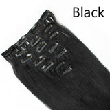 26/28 inches Clips on/in Remy Human Hair Extensions 120g/set Silky Straight