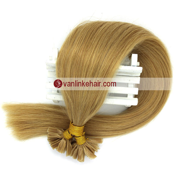 16-22Inches 50s 1g/s Pre Bonded Nail U Tip Remy Human Hair Extensions Straight Blonde(24#) - VANLINKE HUMAN HAIR EXTENSIONS