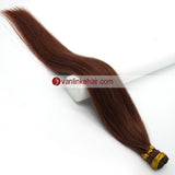 16-24Inches 100s Keratin Stick I Tip Human Hair Extensions Straight Auburn(33#) - VANLINKE HUMAN HAIR EXTENSIONS