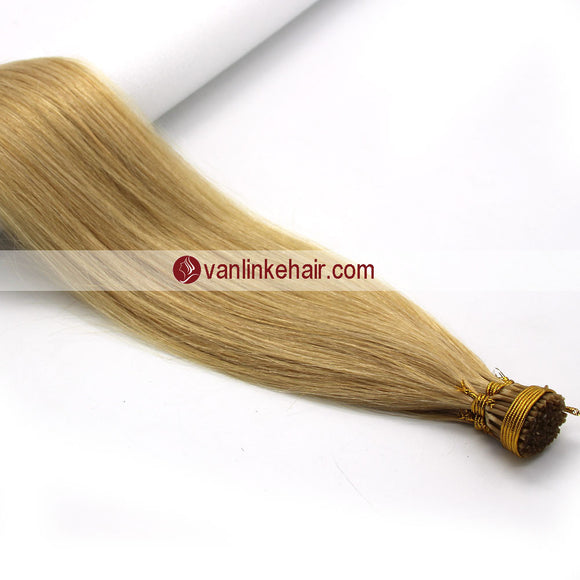 16-24Inches 100s Keratin Stick I Tip Human Hair Extensions Straight Blonde(24#) - VANLINKE HUMAN HAIR EXTENSIONS