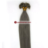 16-22Inches 50s 1g/s Pre Bonded Nail U Tip Remy Human Hair Extensions Straight Grey - VANLINKE HUMAN HAIR EXTENSIONS