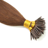 14inch 0.8g/s 50strands Nano ring Tip Remy Human Hair Extensions Straight