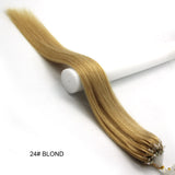 Wholesale  Easy Loop Micro Ring Beads Tip Human Hair Extensions Straight