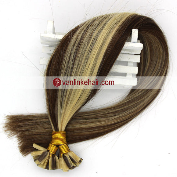 16-22Inches 50s 1g/s Pre Bonded Nail U Tip Remy Human Hair Extensions Straight M4/613# - VANLINKE HUMAN HAIR EXTENSIONS