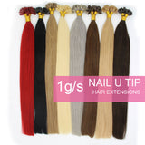 Wholesale  50s 1g/s Pre Bonded Nail U Tip Remy Human Hair Extensions Straight