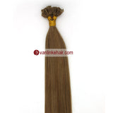 16-22Inches 50s 1g/s Pre Bonded Nail U Tip Remy Human Hair Extensions Straight Light Brown(12#) - VANLINKE HUMAN HAIR EXTENSIONS