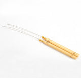 12PCS Wooden Hair Extension Loop Needle Threader DIY Hook Tool