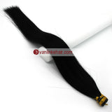 16-24Inches 100s Keratin Stick I Tip Human Hair Extensions Straight Jet Black(1#) - VANLINKE HUMAN HAIR EXTENSIONS