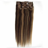 Customize 26inch 10PCS Clip-in/on Human Hair Extensions 160g/set Silky Straight