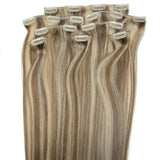 Customize 20inch 8PCS Clip-in/on Human Hair Extensions 100g/set Silky Straight