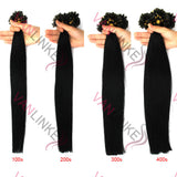 16-26Inches 100s Pre Bonded Nail U Tip Remy Human Hair Extensions Straight Dark Brown(2#) - VANLINKE HUMAN HAIR EXTENSIONS