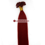 16-22Inches 50s 1g/s Pre Bonded Nail U Tip Remy Human Hair Extensions Straight Red - VANLINKE HUMAN HAIR EXTENSIONS
