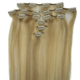 Customize 20inch 8PCS Clip-in/on Human Hair Extensions 100g/set Silky Straight