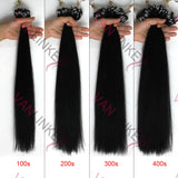 16-26inches 100s Easy Loop/Micro Ring Beads Tip Remy Human Hair Extensions Straight Dark Brown(#2) - VANLINKE HUMAN HAIR EXTENSIONS